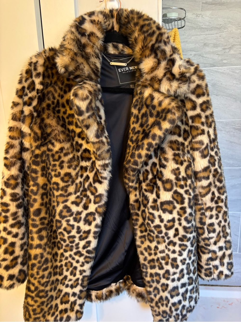 Ever New Leopard Print Faux Fur Coat - Xs